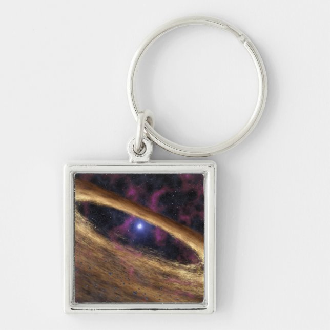 Chaveiro Um tipo de estrela morto chamada pulsar (Frente)