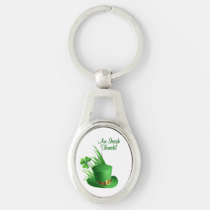 Chaveiro Um Toque Irlandês Chapéu de Clover Leprechaun na G