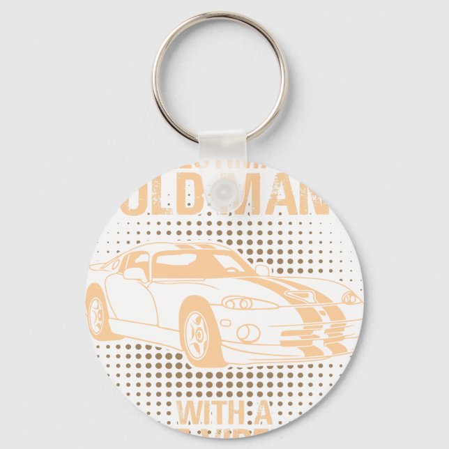 Chaveiro Um velho Dodge Viper 1996 Gts Stripes (Frente)