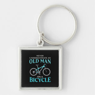 Chaveiro Um Velho Numa Bicicleta