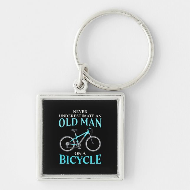 Chaveiro Um Velho Numa Bicicleta (Frente)