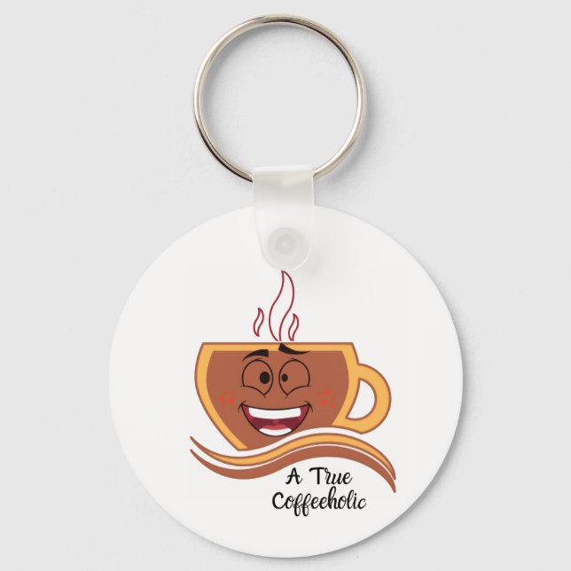 Chaveiro Um Verdadeiro Café com Amor de Café (Frente)