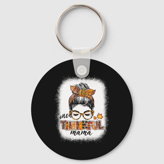 Chaveiro Uma agradecida mamãe Mensagem Bun Fall Autumn Than (Frente)