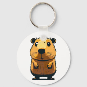 Chaveiro Uma bela Capybara de pé e de frente