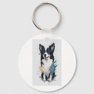 Chaveiro Uma bela Collie de Cães [RB#10011]