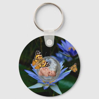 Chaveiro Uma bolha de manteiga de lírio de bebê fofo