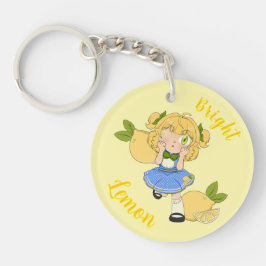 Chaveiro Uma cadeia de teclas personalizada com Chibi Limão