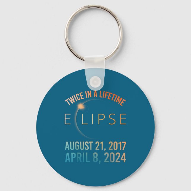Chaveiro Uma Camisa Eclipse Total Solar Duas Vezes na Vida (Frente)