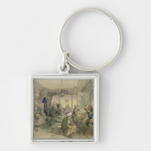 Chaveiro Uma casa do café, Constantinople, 1854 (caneta &