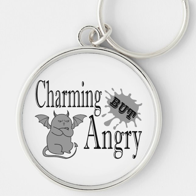 Chaveiro Uma citação engraçada e encantadora do gato maldit (Frente)