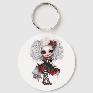 Chaveiro Uma Coleção de Design de Halloween de Menina Fofa