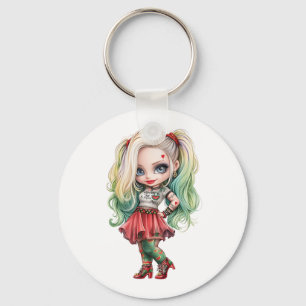 Chaveiro Uma Coleção de Design de Halloween de Menina Fofa