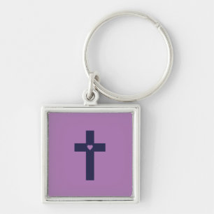 Chaveiro Uma cruz com coração