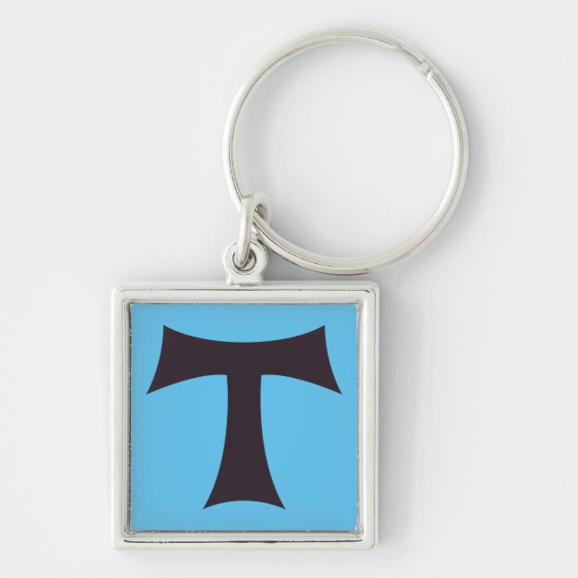 Chaveiro Uma cruz tau cruz de Santo António (Frente)