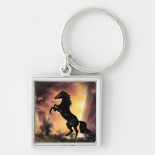 Chaveiro Uma elevação do cavalo do garanhão do frisão