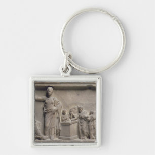Chaveiro Uma família que sacrifica um touro a Asclepius