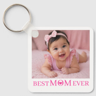 Chaveiro Uma foto que a mamãe sempre terá com nome e data