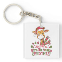 Uma girafa de natal divertida