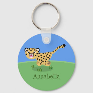 Chaveiro Uma ilustração de desenho animado de um bebê bo