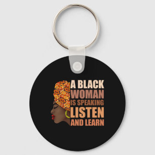 Chaveiro Uma Mulher Negra Está Falando Ouça E Aprenda Tradi