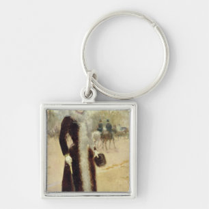 Chaveiro Uma mulher parisiense no Bois de Boulogne, c.1899