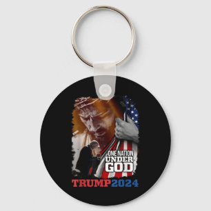 Chaveiro Uma Nação Sob Deus Presidente Trump 2024 América