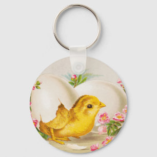 Chaveiro "Uma Oferta de Páscoa" Cartão Vintage VIctoriano, 