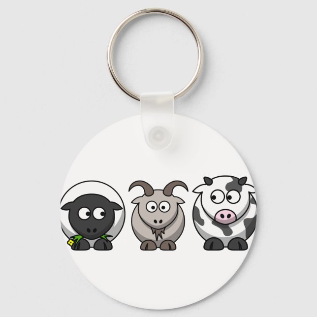 Chaveiro Uma Ovelha, uma Cabra e uma Vaca (Frente)
