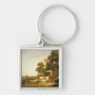 Chaveiro Uma paisagem com pastores e Shepherdesses