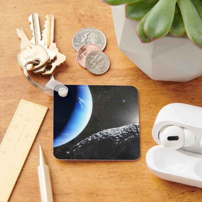 Chaveiro Uma Pequena Lua Hippocamp de Netuno. (Mesa)