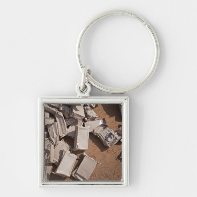 Chaveiro Uma pilha de refeições prontas para comer (Frente)