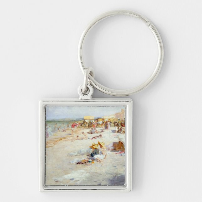 Chaveiro Uma praia ocupada no verão (Frente)