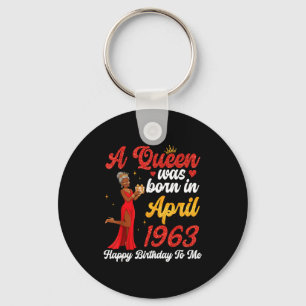 Chaveiro Uma rainha nasceu em abril de 1963 feliz aniversár