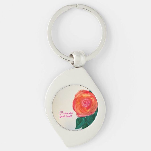 Chaveiro Uma Rosa Para o Seu Coração (Frente)