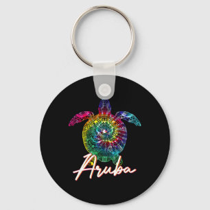Chaveiro Uma Tartaruga Marinha Tie Dye Correspondente Féria