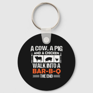 Chaveiro Uma Vaca, Um Porco E Uma Galinha Entram Em Um R-b-