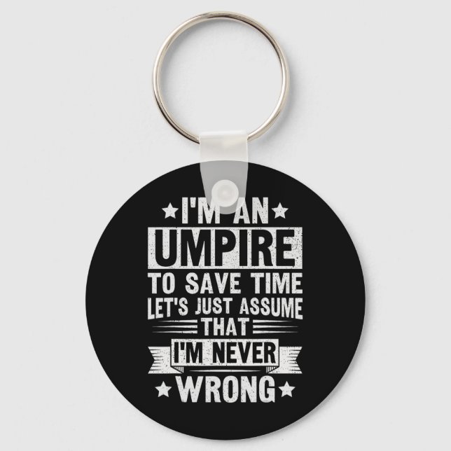 Chaveiro Umpire Funny Sketll Design For An Umpire  (Frente)