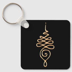 Chaveiro Unalome Dourado