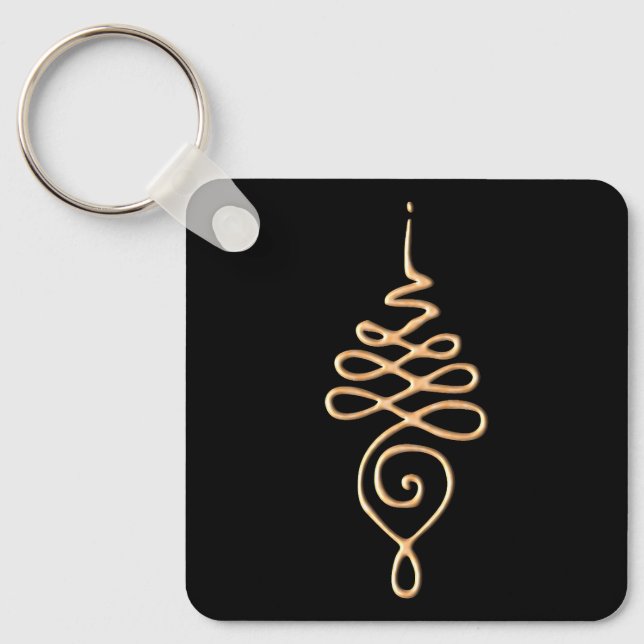Chaveiro Unalome Dourado (Frente)