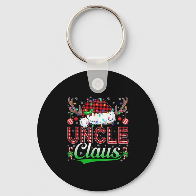 Chaveiro Uncle Claus Christmas Lights Matching Family Xmas  (Frente)