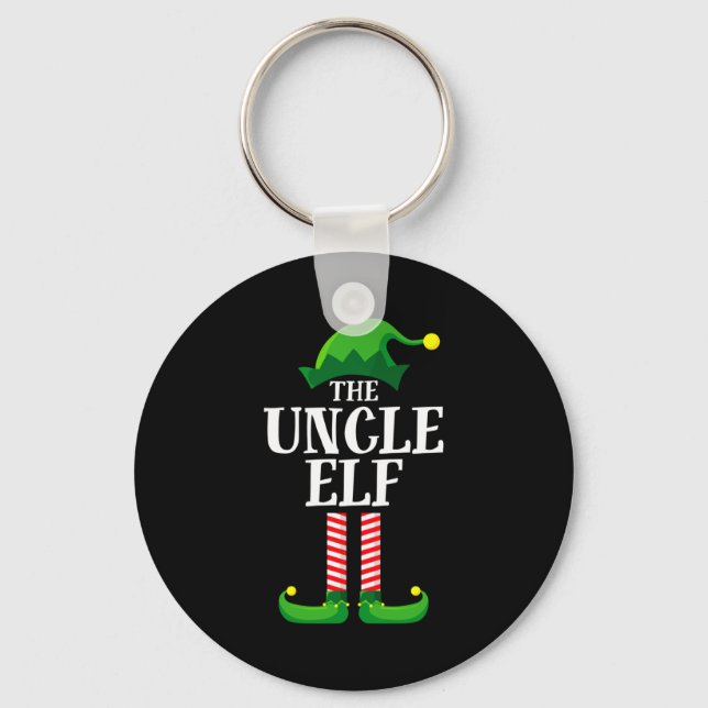 Chaveiro Uncle Elf Matching Family Christmas Party Pajama  (Frente)