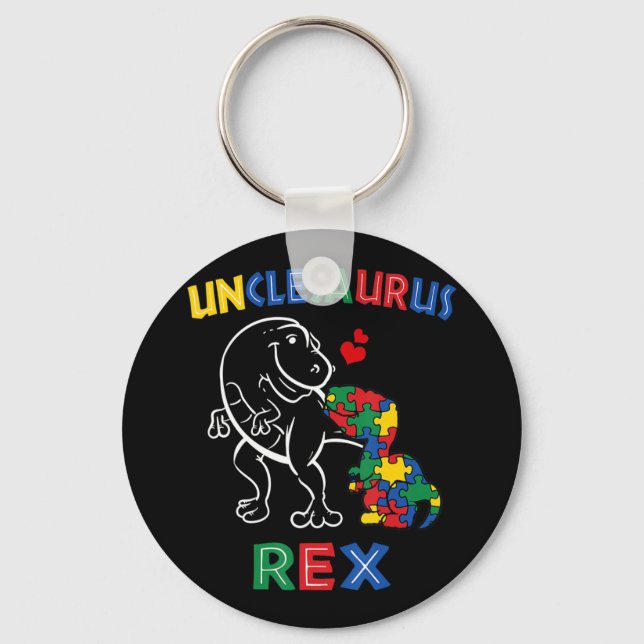 Chaveiro Unclesaurus Rex - Perfeito para tio ou tito que (Frente)