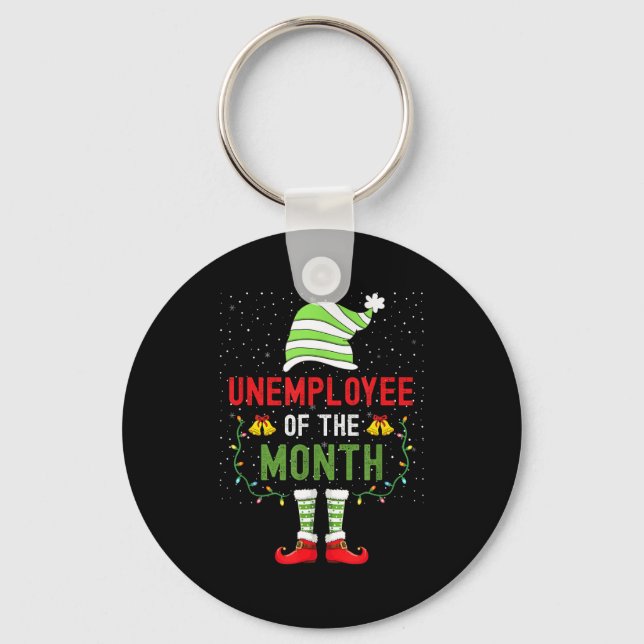 Chaveiro Unemployee Of The Month Funny Unemployed Christmas (Frente)