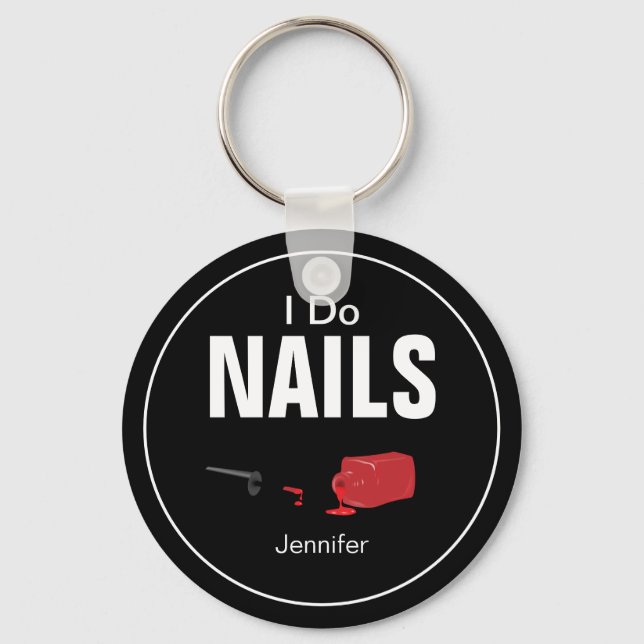Chaveiro Unhas do Black Red Modern I (Nail Technician) (Frente)