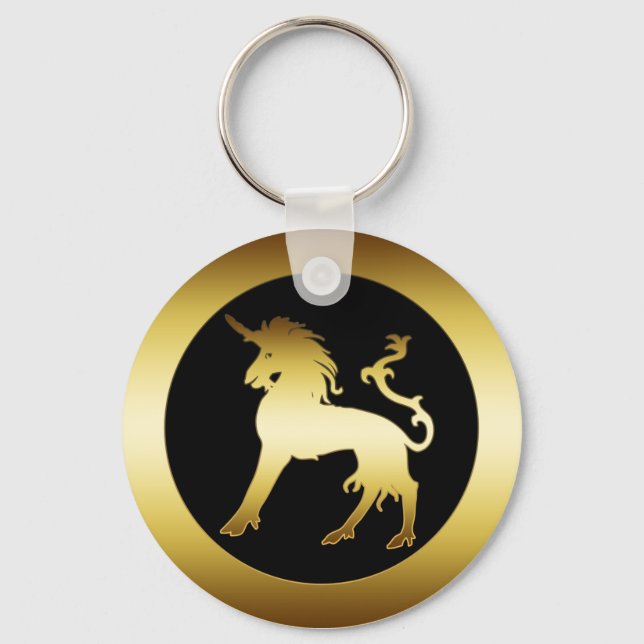 CHAVEIRO UNICORN DOURADO (Frente)