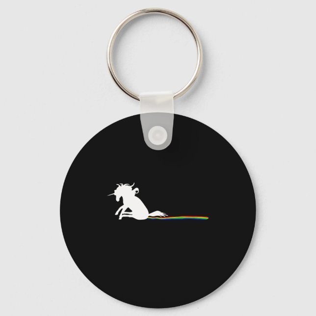 Chaveiro Unicorn Dragging Rainbows Funny Adult S  (Frente)
