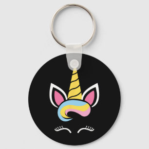 Chaveiro Unicorn Face Cute Eyelashes Halloween Fundição