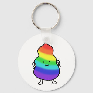 Chaveiro Unicorn Poop Key chain Funny Cute Rainbow Poop