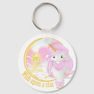Chaveiro Unicorn Rosa Po