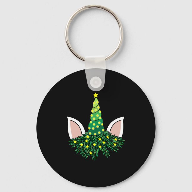 Chaveiro unicórnio da árvore de natal (Frente)